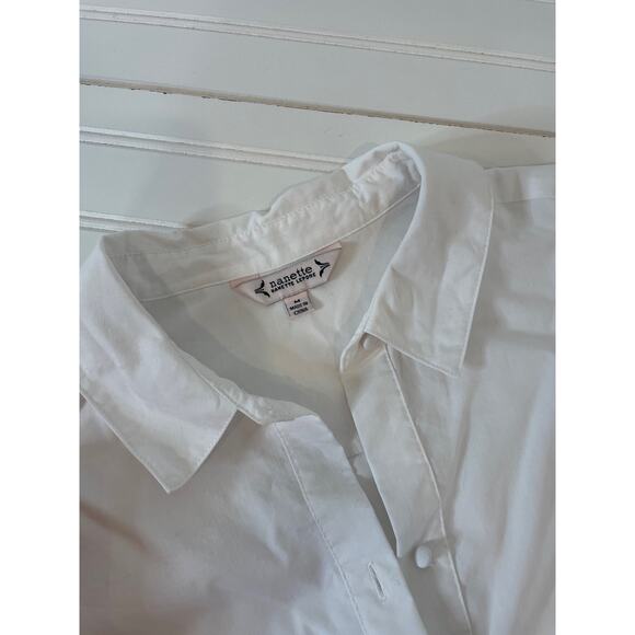 Ralph Lauren & Nanette Lepore White Button-Up Shirt & High Waist Pants Size M - Picture 6 of 11